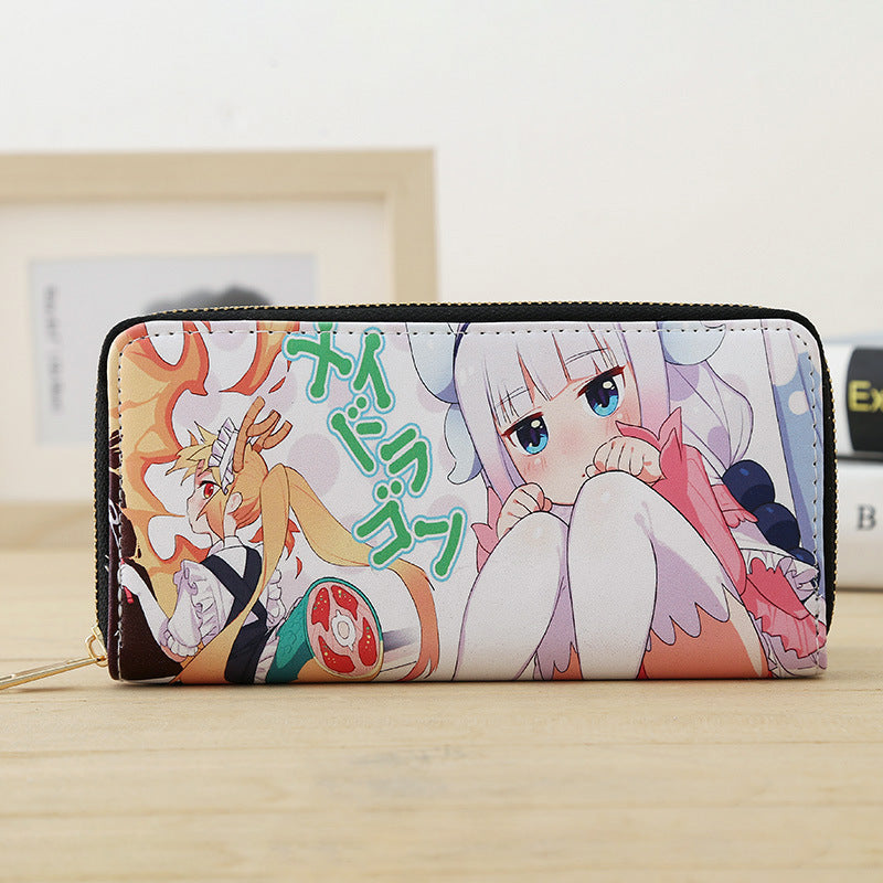 Men's Cartoon Animation Female Neutral Zipper Clutch Comic Show Scenic Bags
