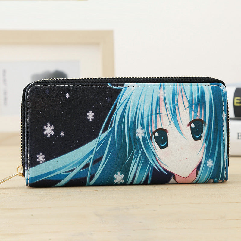 Men's Cartoon Animation Female Neutral Zipper Clutch Comic Show Scenic Bags