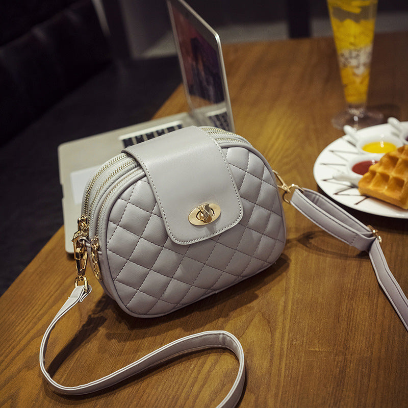 Durable Versatile Women's Korean Rhombus Trendy Small Square Bags