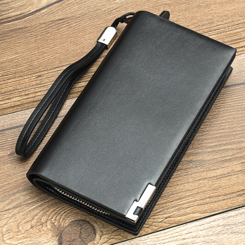 Men's Large Capacity Business Zipper Multifunctional Clutch Card Holder