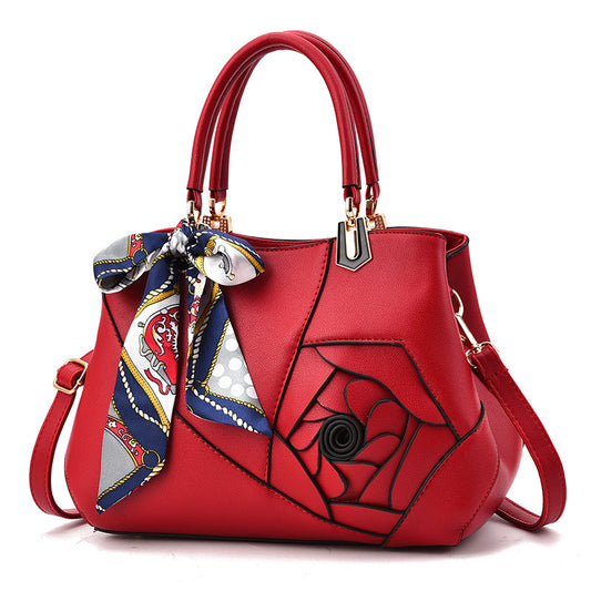 Women's New Versatile Slouchy Fashion Rose Shoulder Bags