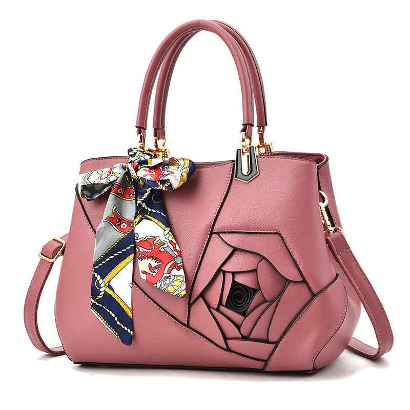 Women's New Versatile Slouchy Fashion Rose Shoulder Bags