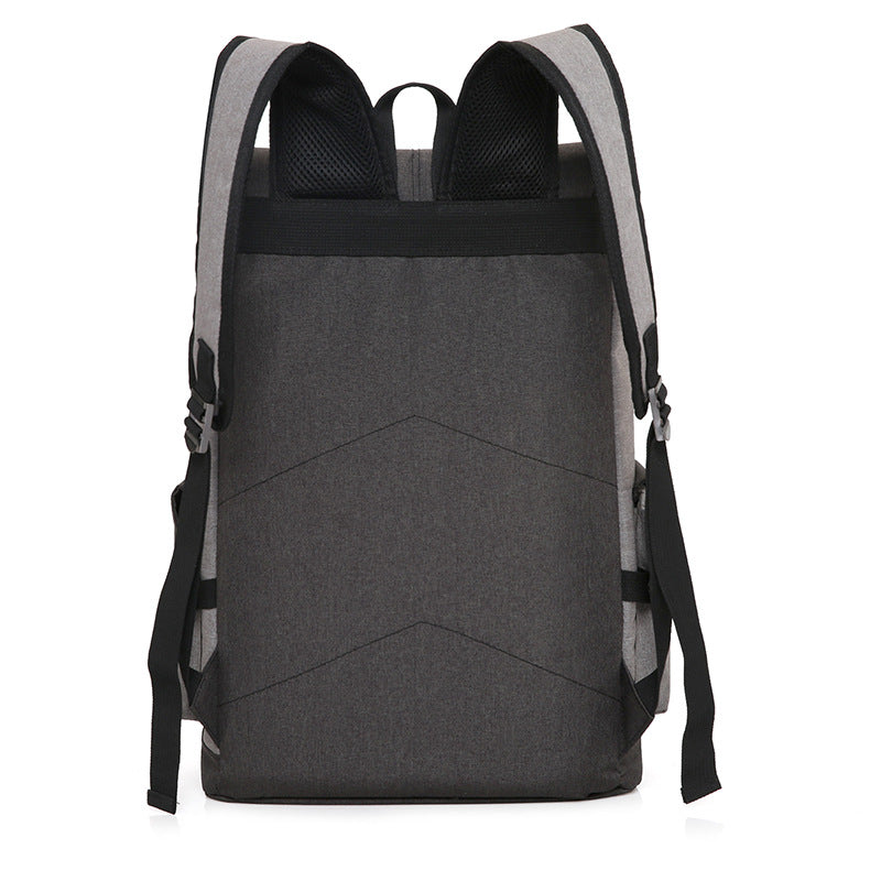 Men's Color Matching Korean Style College Charging Backpacks