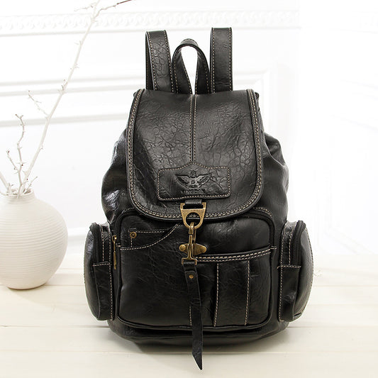 Women's Versatile Vintage Fashion Trend Hook Backpacks