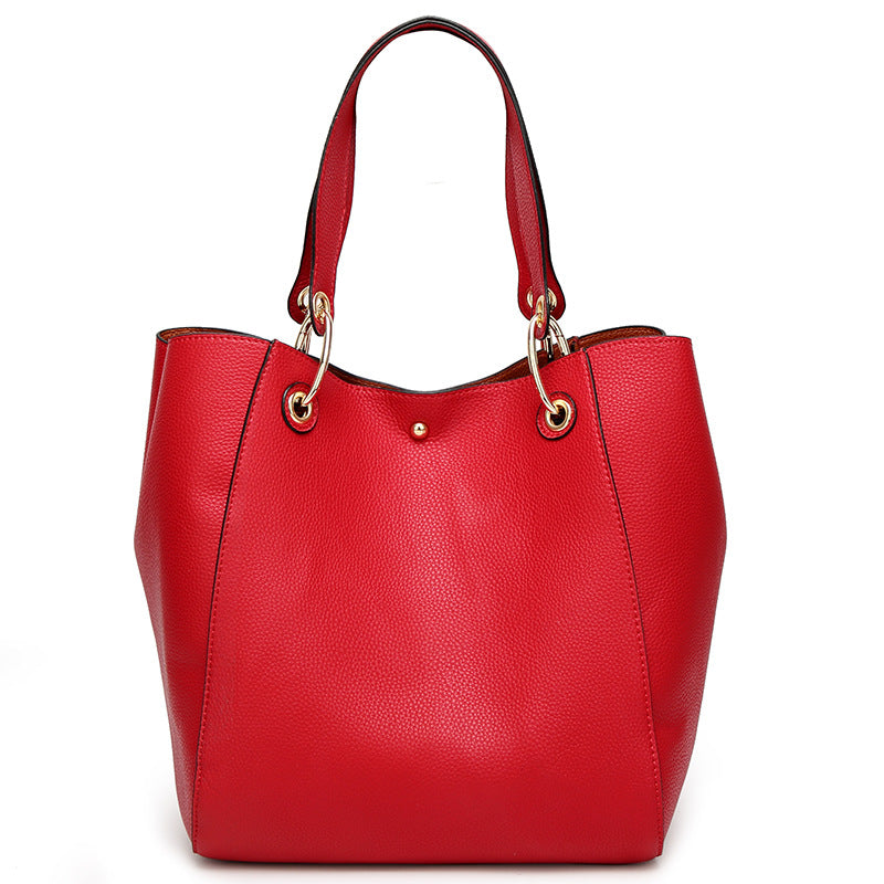 Women's Beautiful Fashion Litchi Pattern Mother Shoulder Bags