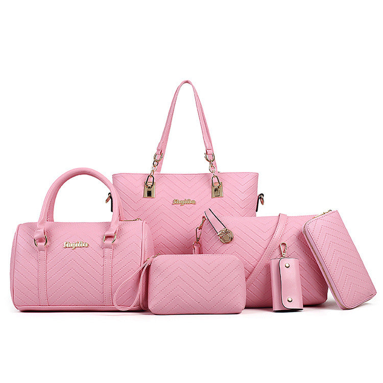 Women's Beautiful Fashion Embossed Set Mother Shoulder Bags