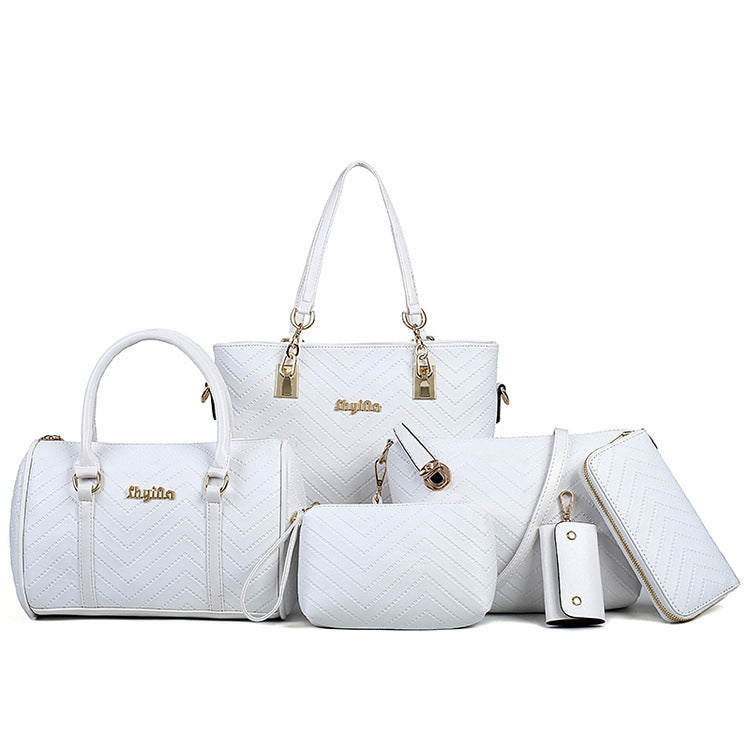 Women's Beautiful Fashion Embossed Set Mother Shoulder Bags