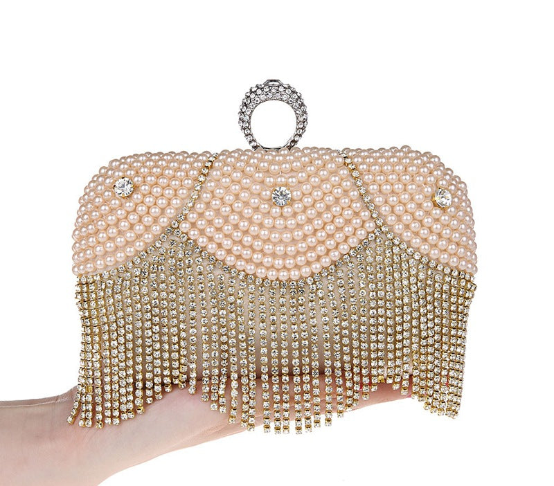 Tassel Rhinestone Dinner Clutch Sachet Mini Evening Bags