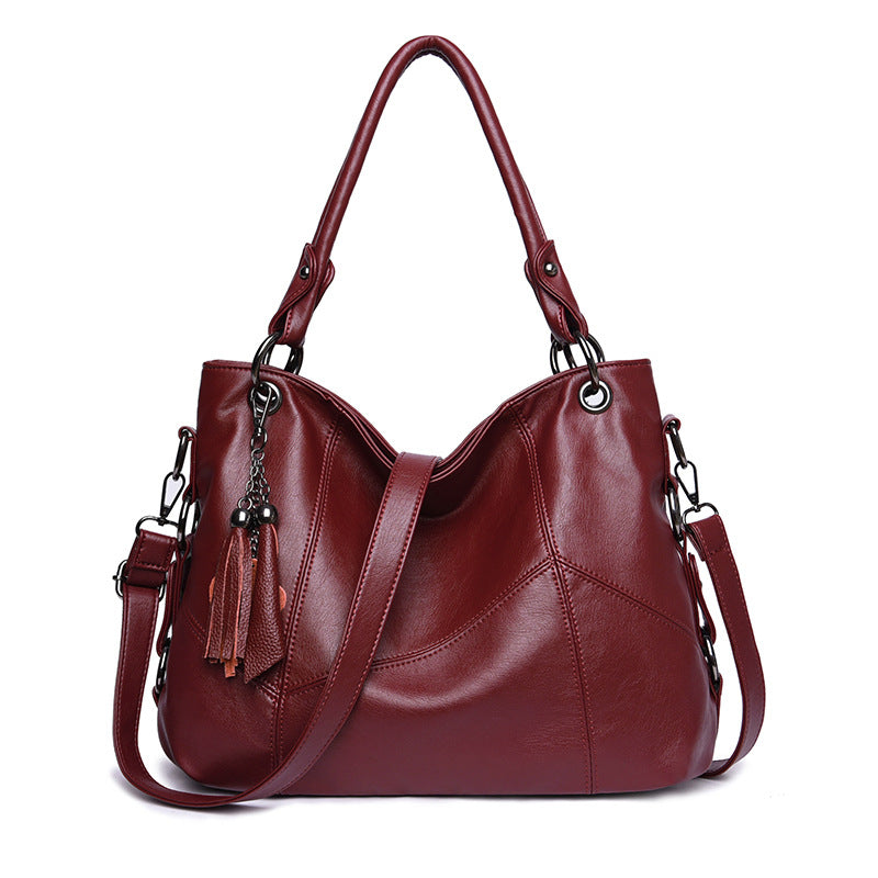 Women's Tassel Soft Leather Big Fashion Shoulder Bags