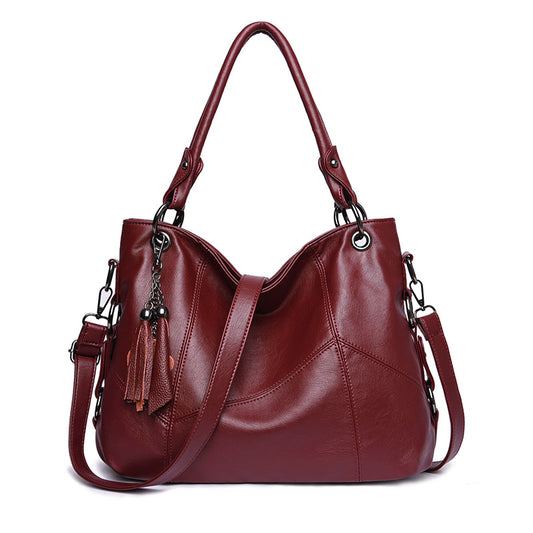 Women's Tassel Soft Leather Big Fashion Shoulder Bags