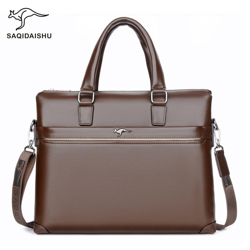 Slouchy Men's Man Business Horizontal Multifunctional Men's Handbags
