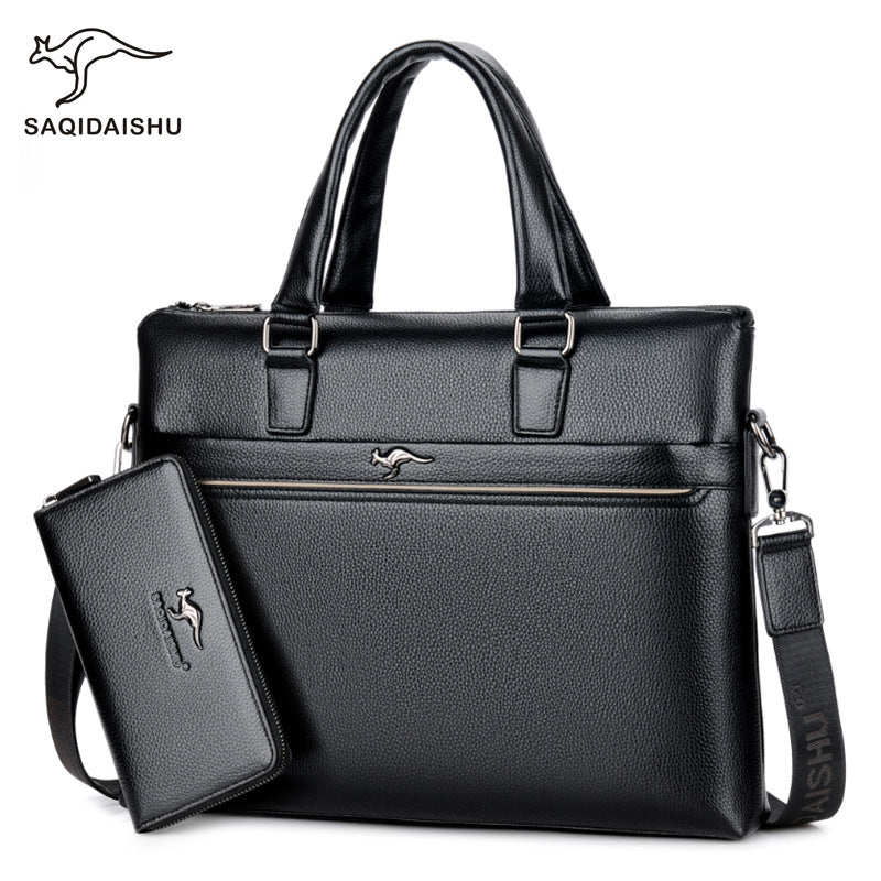 Slouchy Men's Man Business Horizontal Multifunctional Men's Handbags