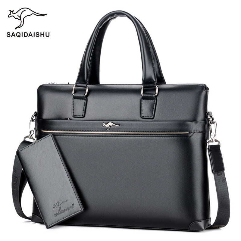 Slouchy Men's Man Business Horizontal Multifunctional Men's Handbags