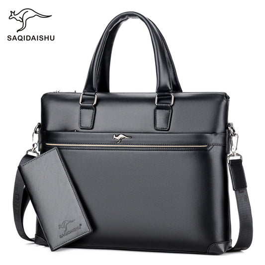 Slouchy Men's Man Business Horizontal Multifunctional Men's Handbags