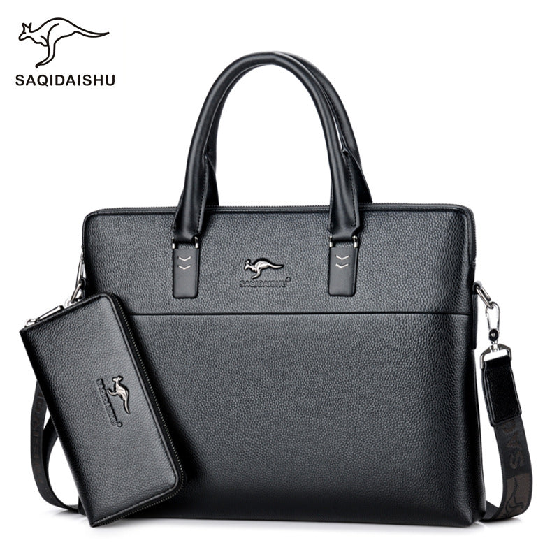 Men's Kangaroo Large Capacity Business Horizontal Men's Handbags