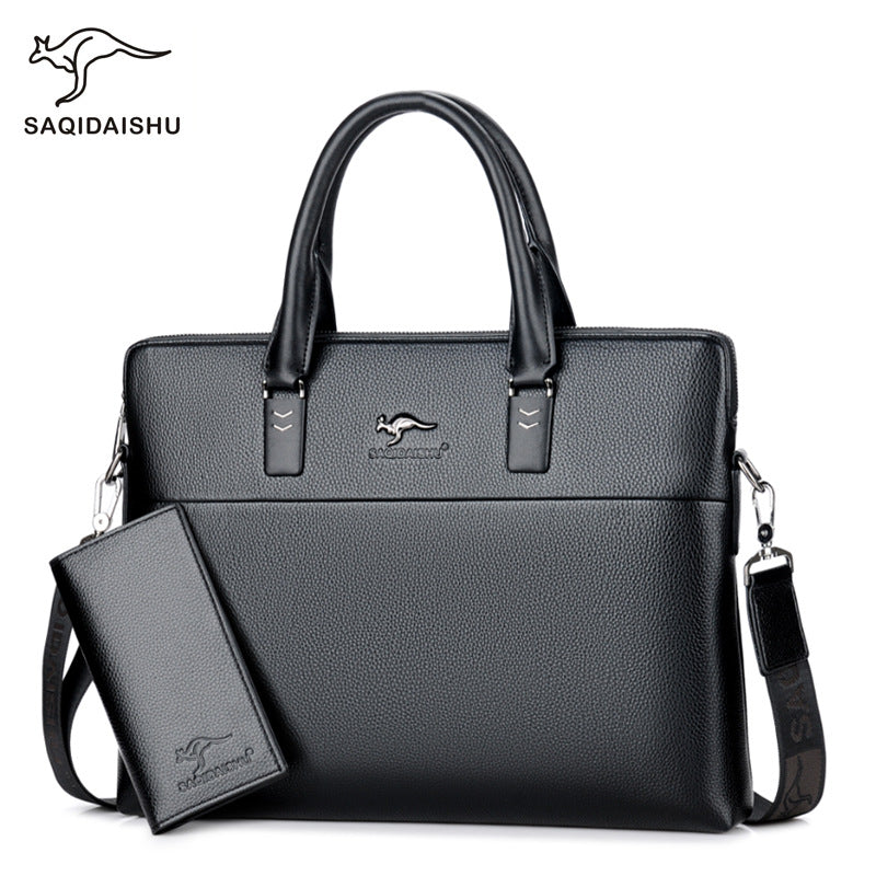 Men's Kangaroo Large Capacity Business Horizontal Men's Handbags