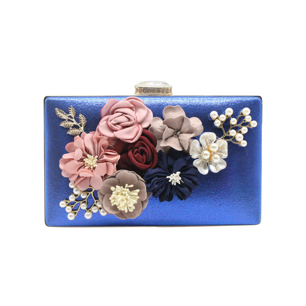 Women's Box Flower Dinner Pearl For Clutch Evening Bags
