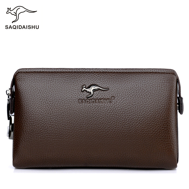 Men's Kangaroo Long Business Clutch Multifunctional Mobile Men's Handbags