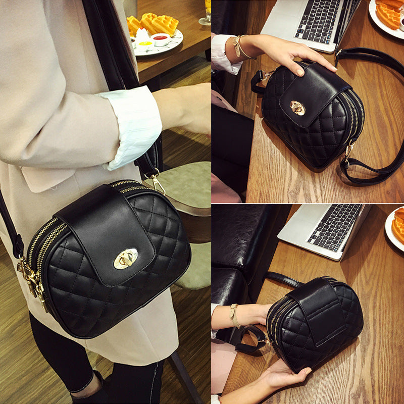 Durable Versatile Women's Korean Rhombus Trendy Small Square Bags