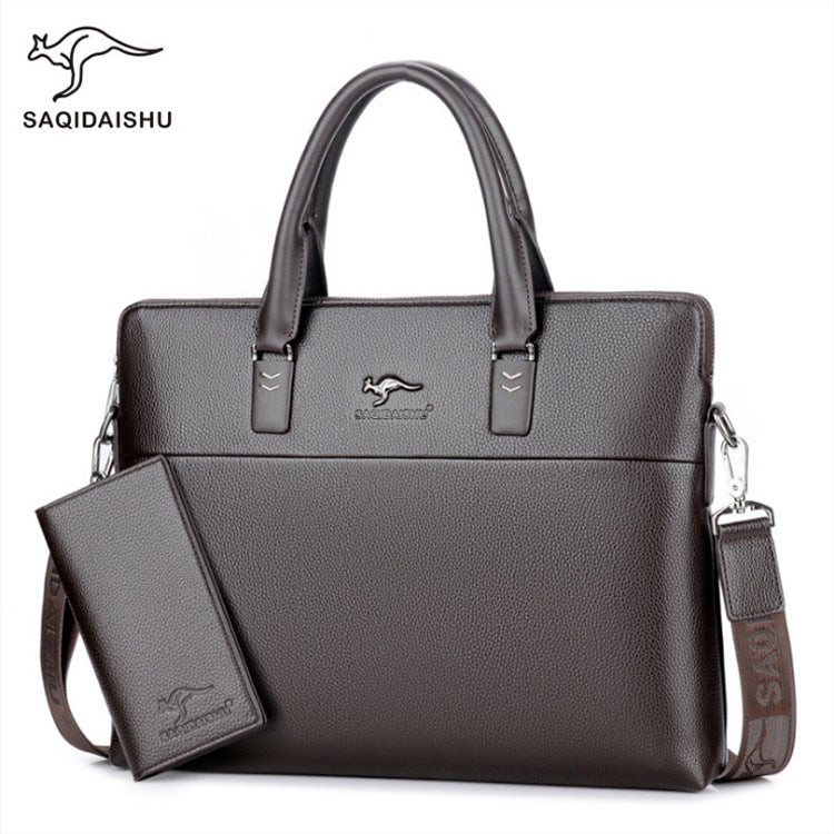 Men's Kangaroo Large Capacity Business Horizontal Men's Handbags