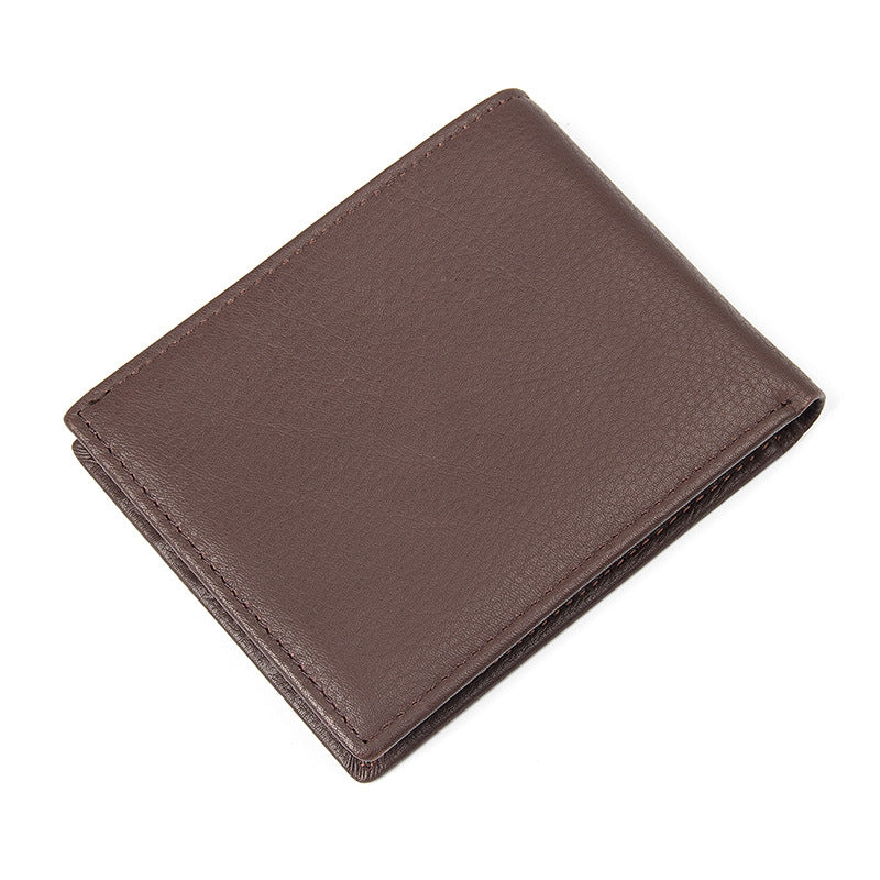 Men's Layer Cowhide Business Vintage Multiple Slots Men's Wallets