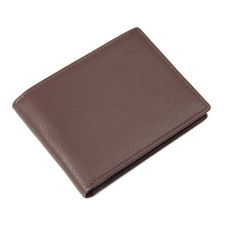 Men's Layer Cowhide Business Vintage Multiple Slots Men's Wallets