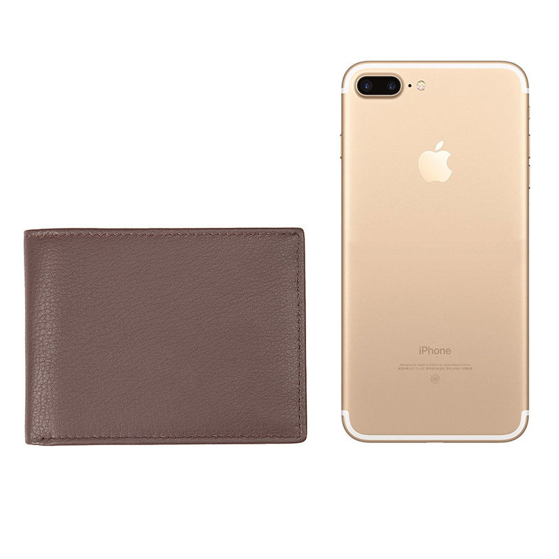 Men's Layer Cowhide Business Vintage Multiple Slots Men's Wallets