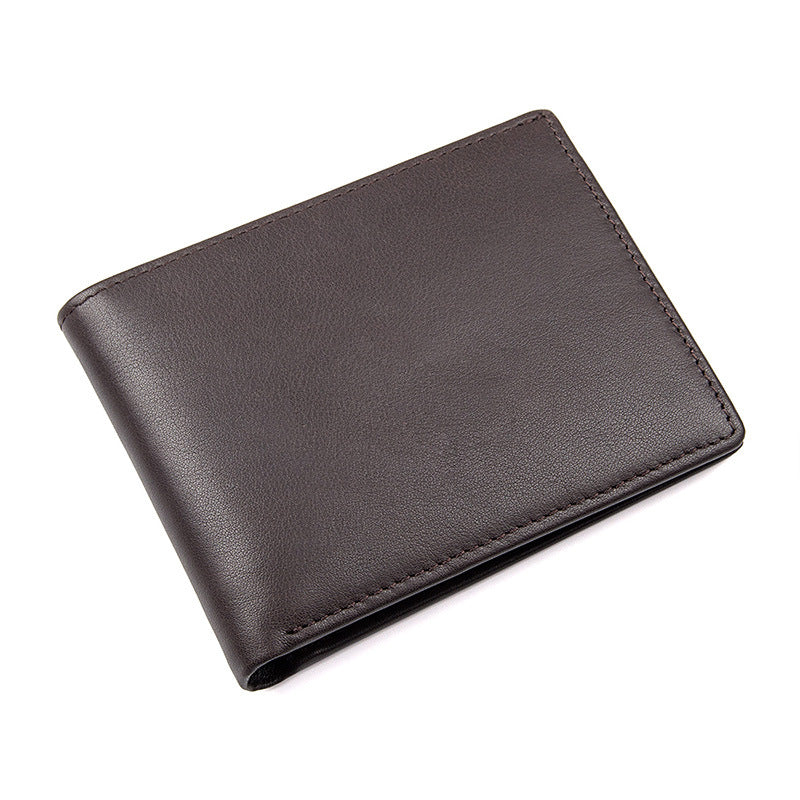 Men's Layer Cowhide Business Vintage Multiple Slots Men's Wallets