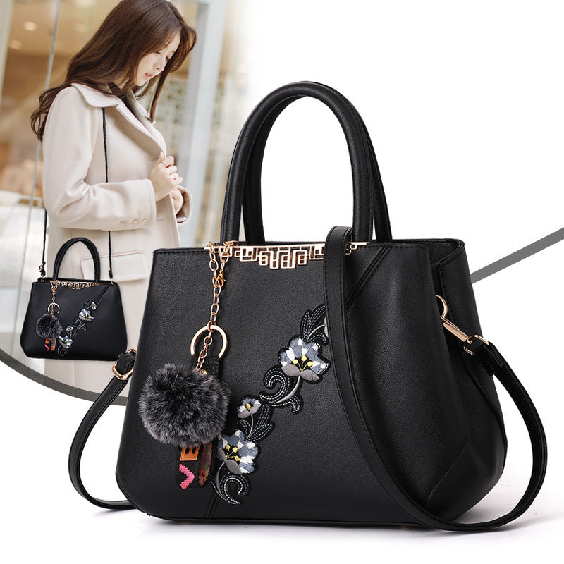Women's Fashion Unique Embroidered Flower Mother Shoulder Bags