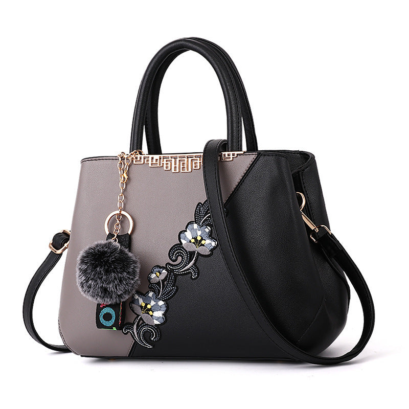 Women's Fashion Unique Embroidered Flower Mother Shoulder Bags