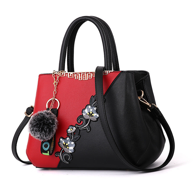 Women's Fashion Unique Embroidered Flower Mother Shoulder Bags