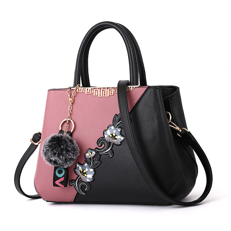 Women's Fashion Unique Embroidered Flower Mother Shoulder Bags