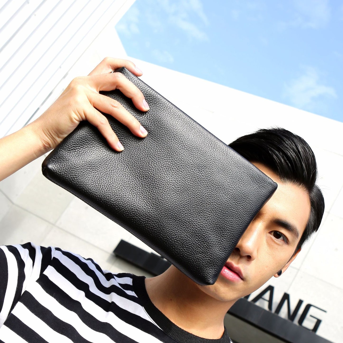 Men's Business Clutch Genuine Leather Envelope First Layer Men's Handbags
