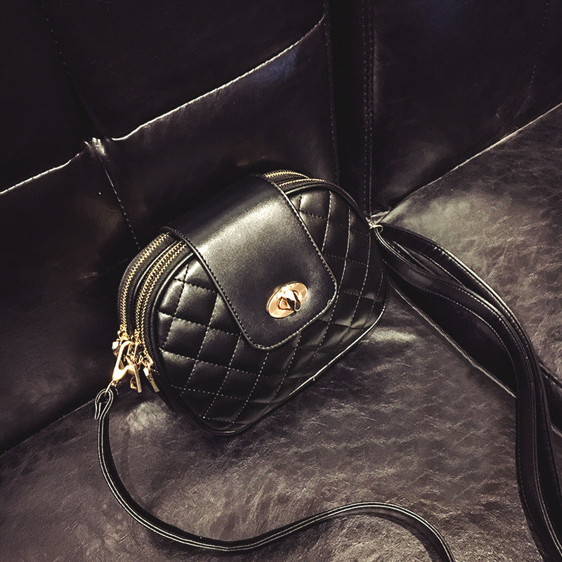 Durable Versatile Women's Korean Rhombus Trendy Small Square Bags
