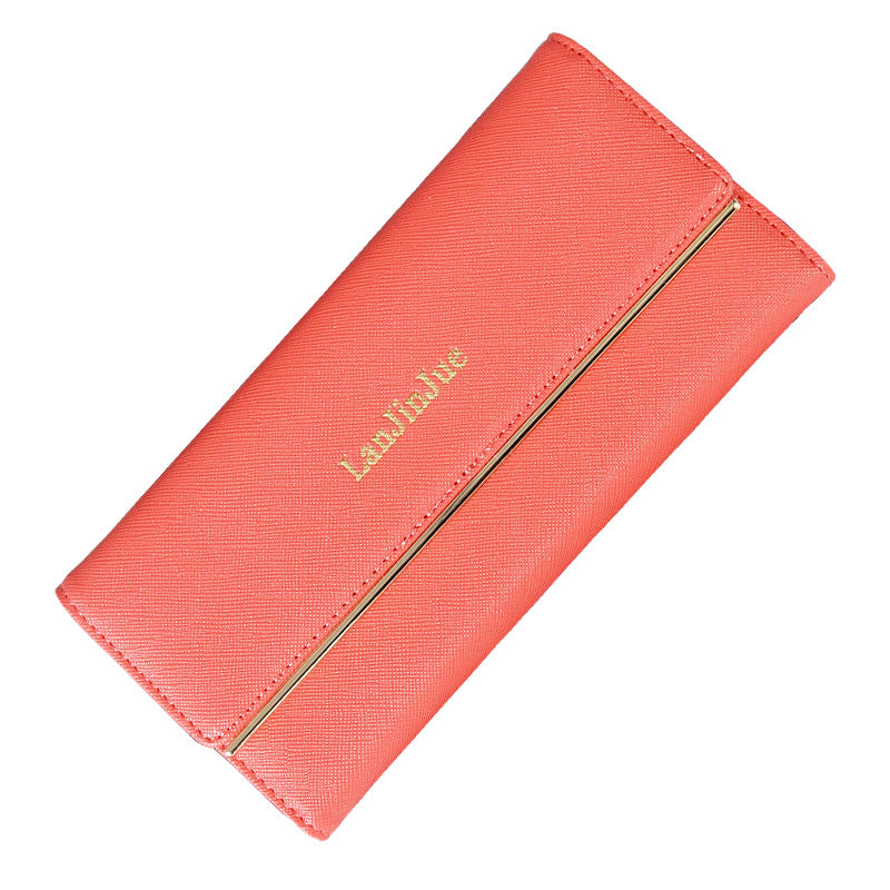 Women's Multiple Slots Letters Hasp Clutch Simple Ladies Wallet