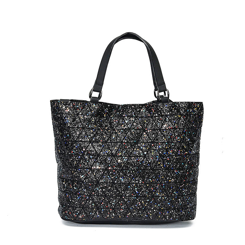 Women's Clearance Geometric Diamond Pattern Fashion Portable Special Bucket Bags