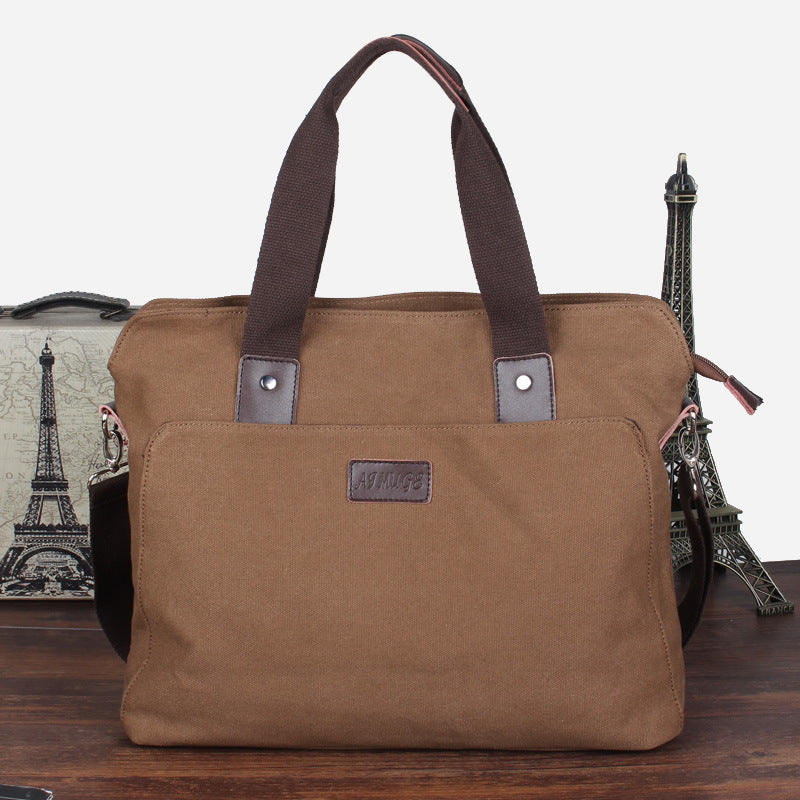 Men's Charming Canvas Business Horizontal Computer Men's Briefcases