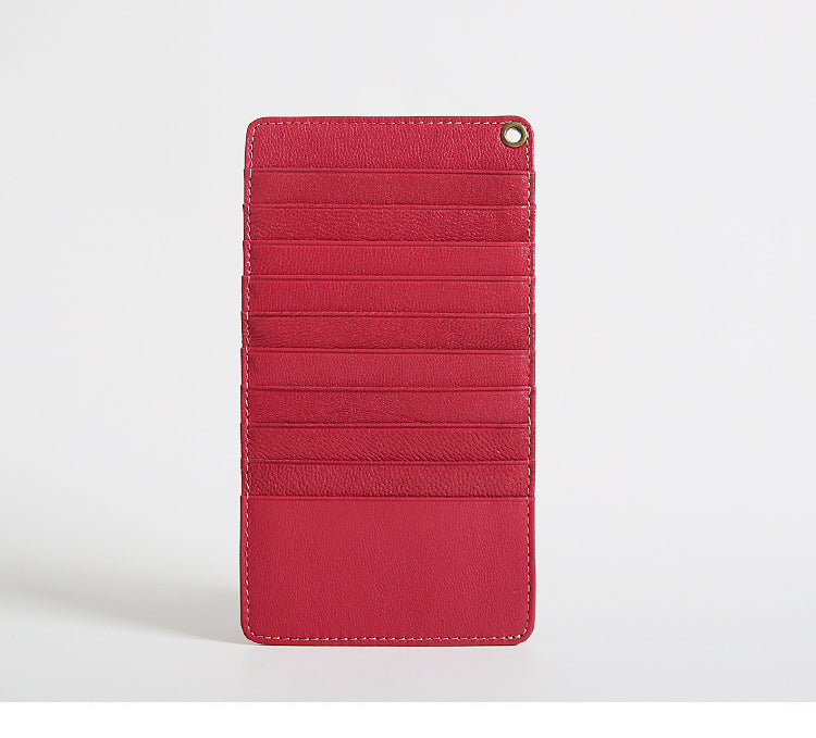 Men's Short Handmade Genuine Leather Bank Simple Card Holder