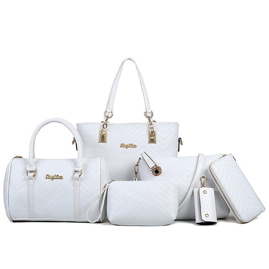Women's Beautiful Fashion Embossed Set Mother Shoulder Bags