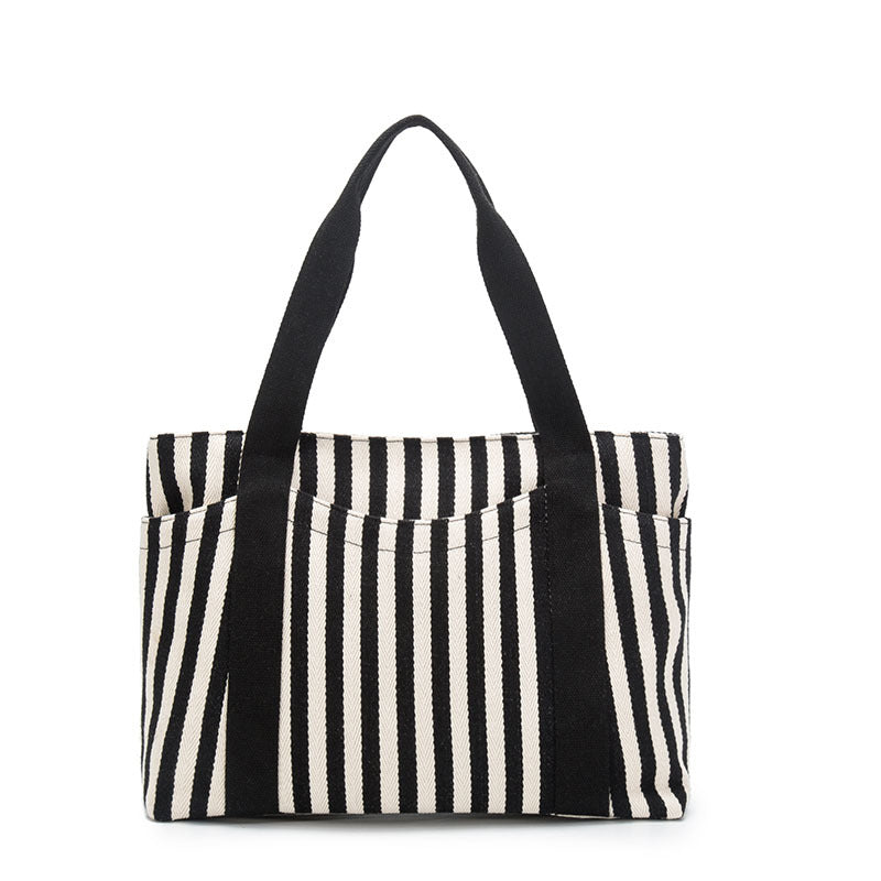 Women's Fashion Striped Canvas Mummy Big Women's Handbag