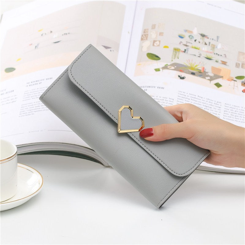 Women's Summer Plain Heart-shaped Decorative Long Multiple Buckle