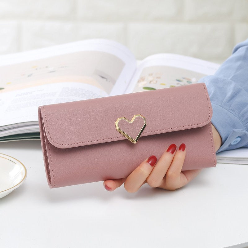 Women's Summer Plain Heart-shaped Decorative Long Multiple Buckle