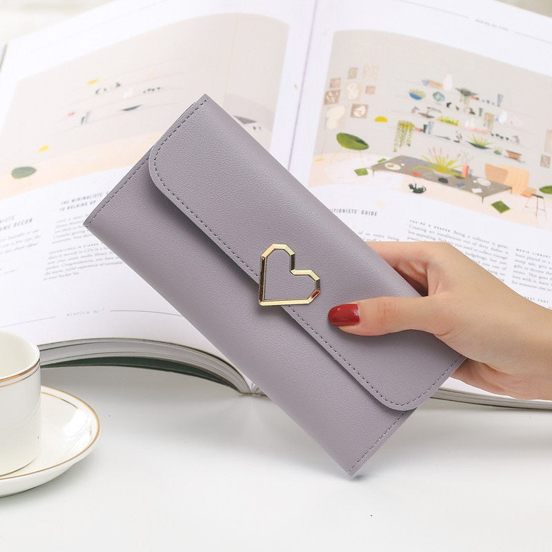 Women's Summer Plain Heart-shaped Decorative Long Multiple Buckle
