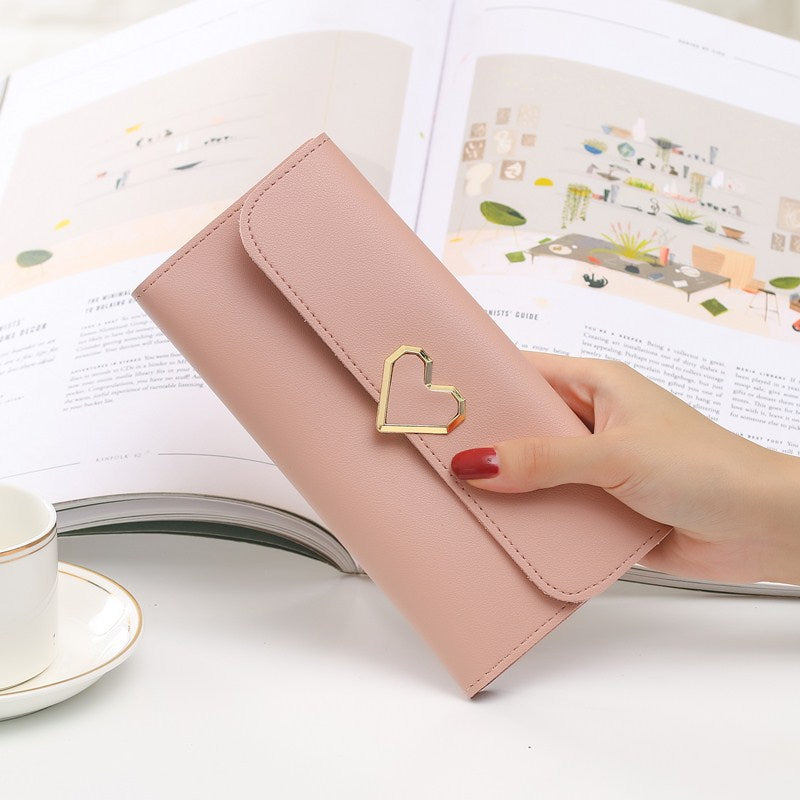 Women's Summer Plain Heart-shaped Decorative Long Multiple Buckle