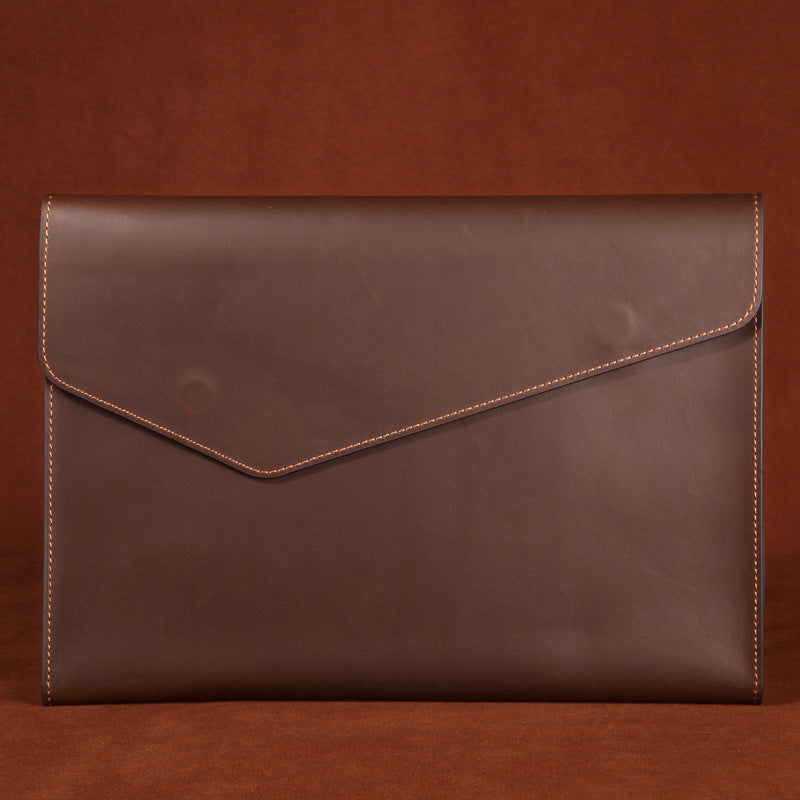 Genuine Leather File Cowhide Large Capacity Men's Briefcases