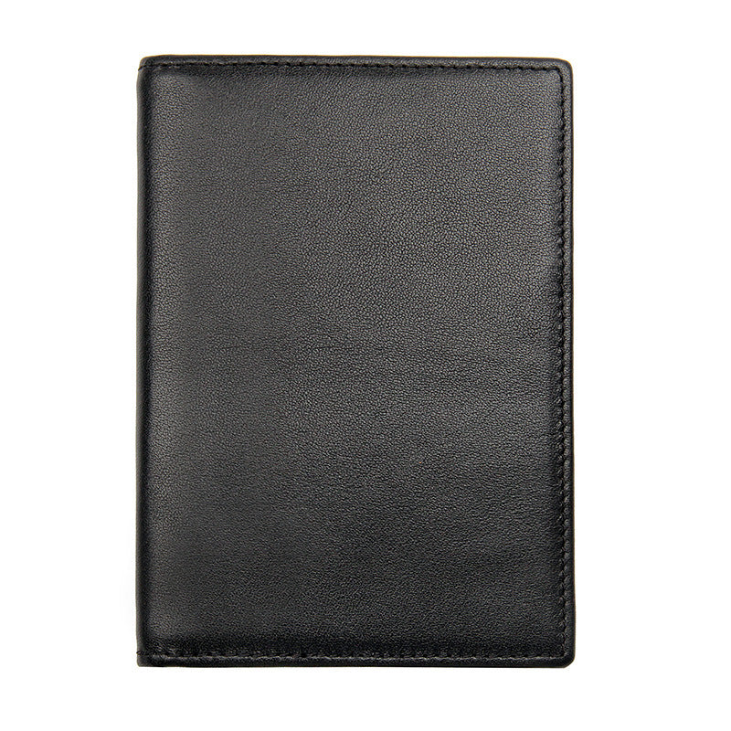 Genuine Leather Passport Swiping Document Ticket Card Holder