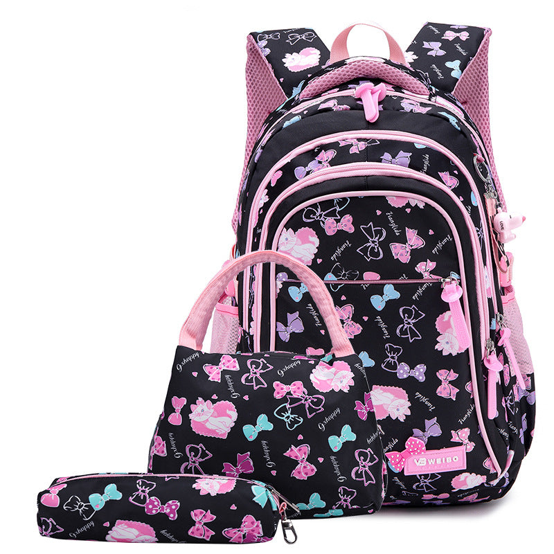 Classy Glamorous Three-piece Fashion Printed Cute Elementary School Students' Schoolbags
