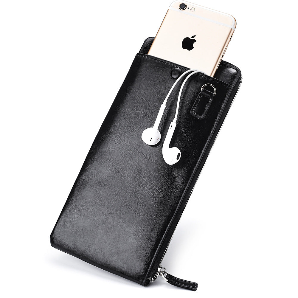 Men's Long Zipper Mobile Korean Hand Strap Men's Wallet