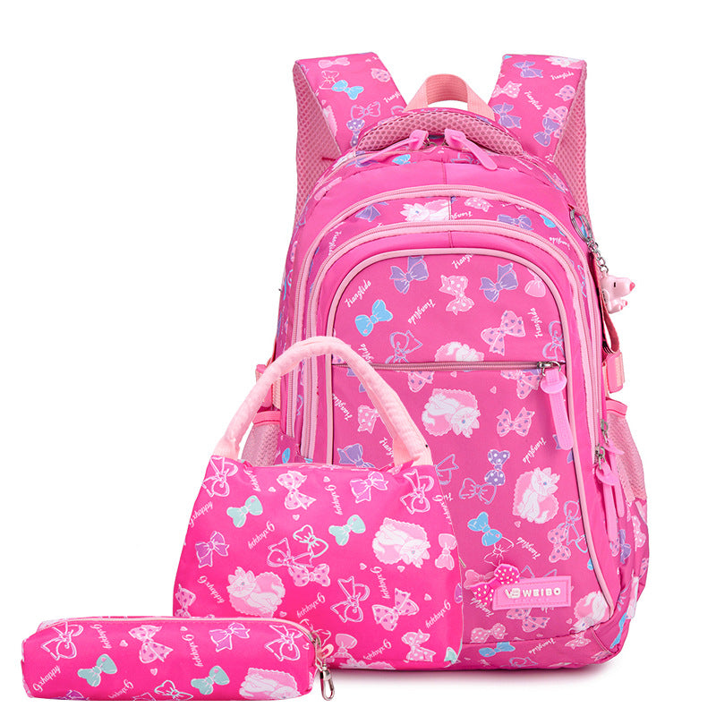 Classy Glamorous Three-piece Fashion Printed Cute Elementary School Students' Schoolbags