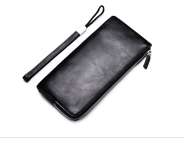 Men's Long Zipper Mobile Korean Hand Strap Men's Wallet
